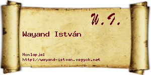 Wayand István névjegykártya