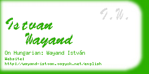 istvan wayand business card
