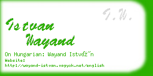 istvan wayand business card